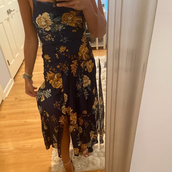 Atlas maxi dress navy Clearance